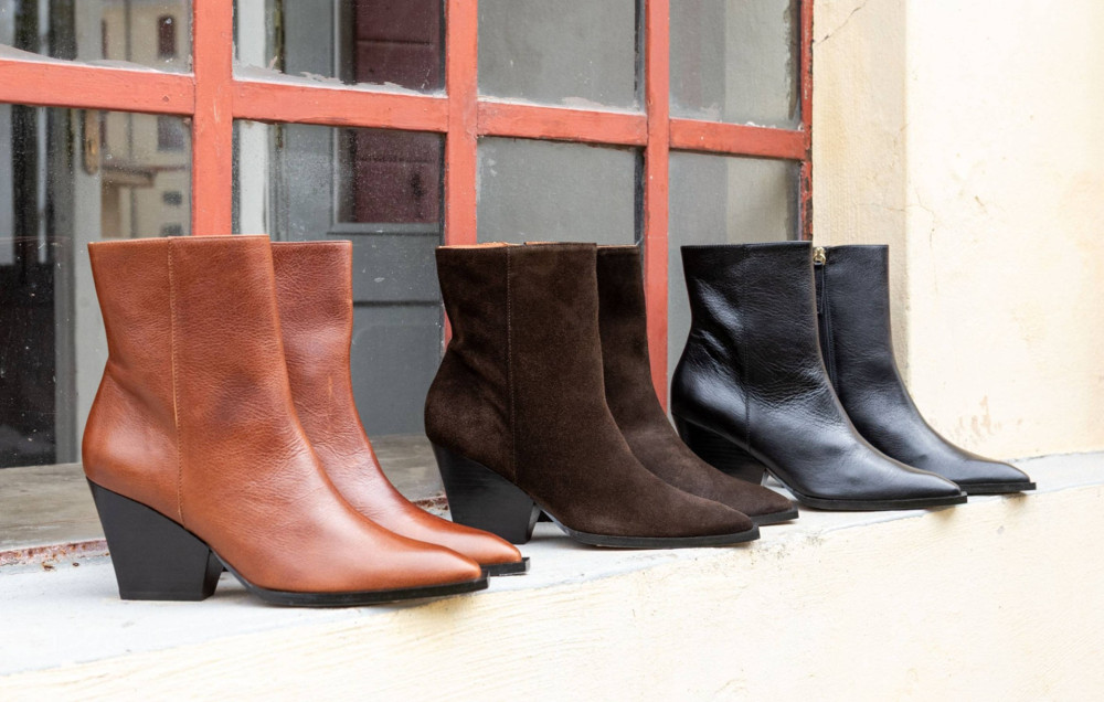 Botines de tacón alto tacón 8 cm marrón oscuro ante