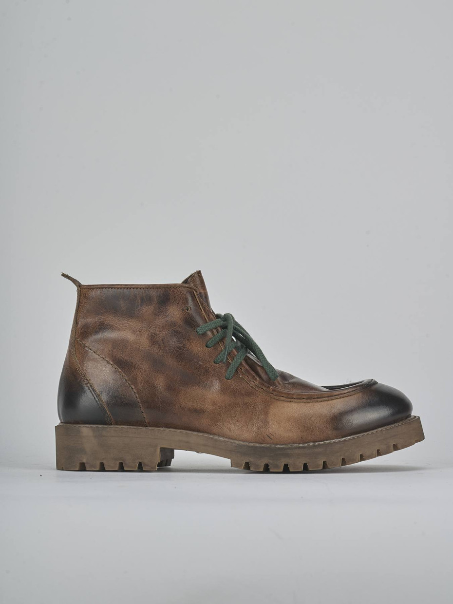 Botas militares beis cuero