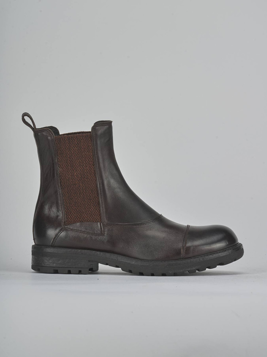 Botines bronce cuero