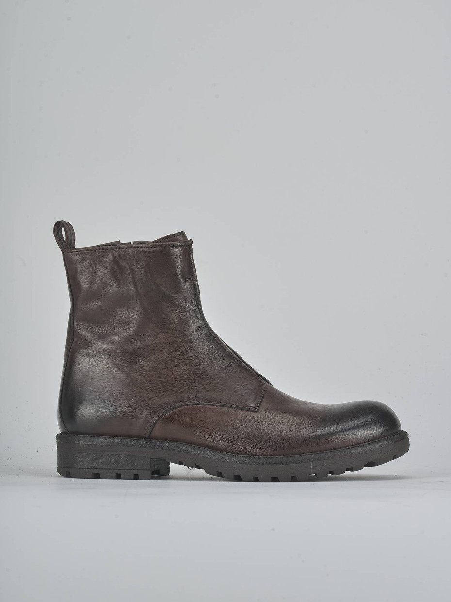 Botines bronce cuero
