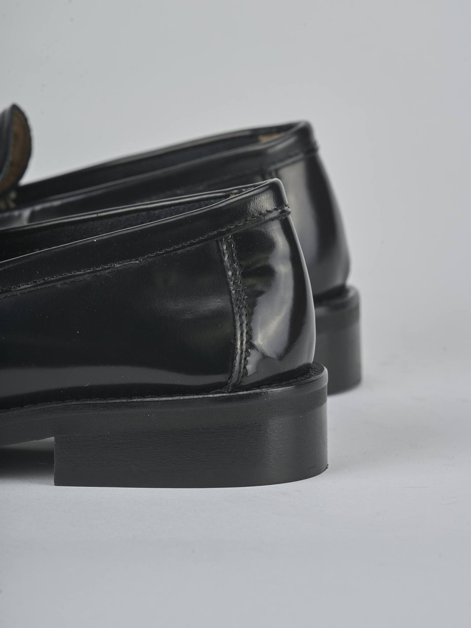 Mocassini tacco 1cm pelle nero