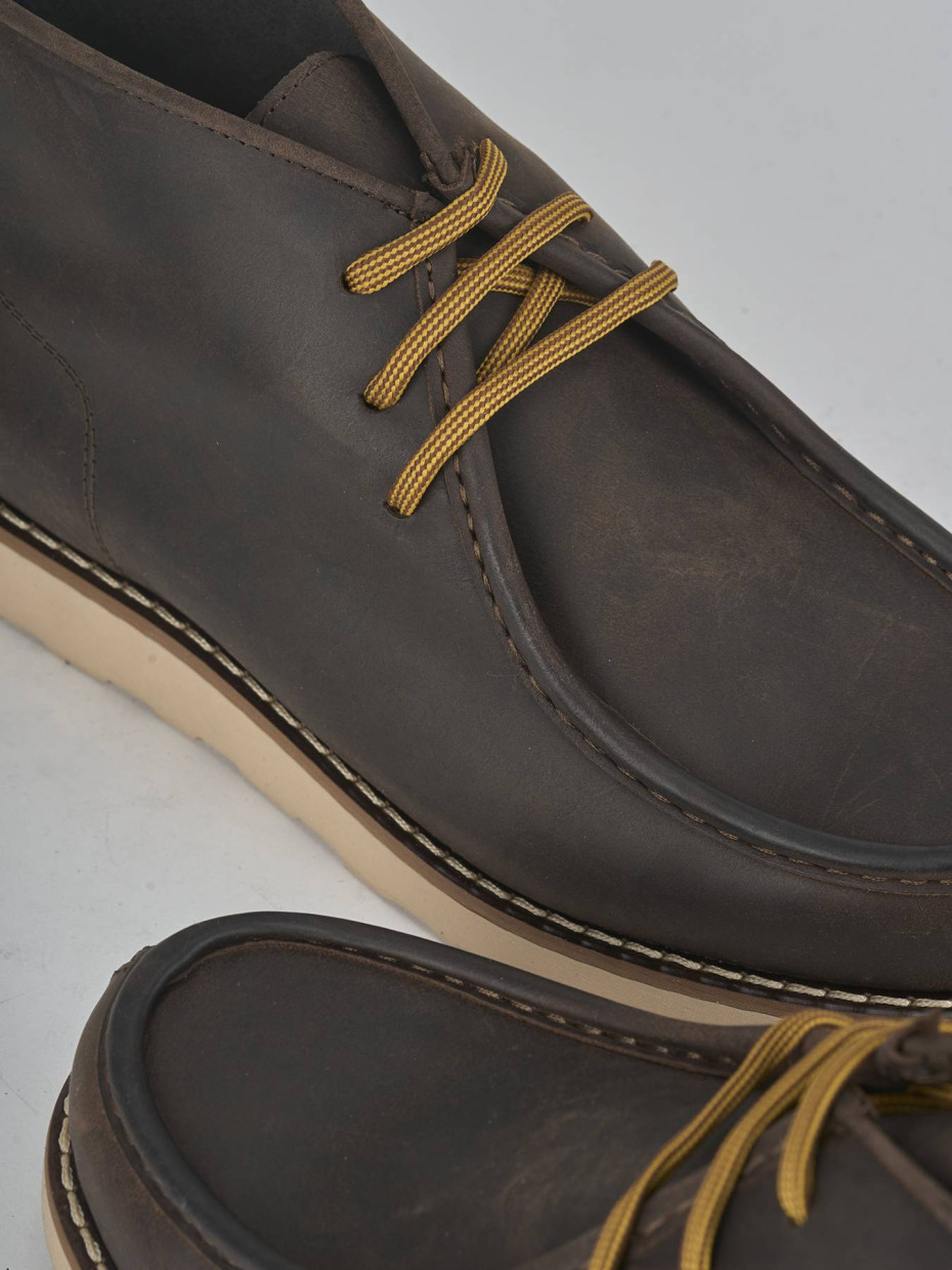 Botines marrón oscuro cuero