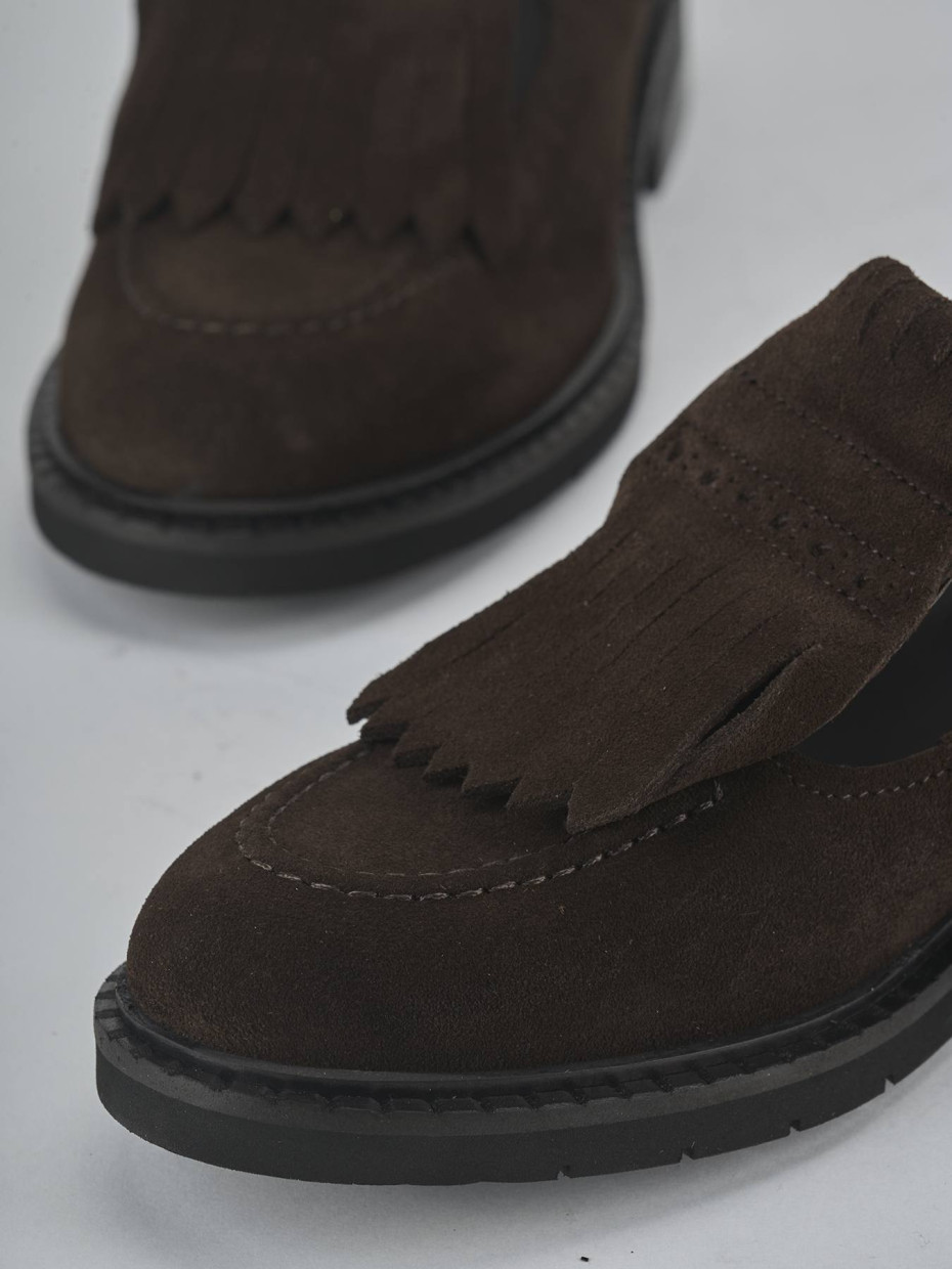 Ballerine tacco 1cm camoscio testa