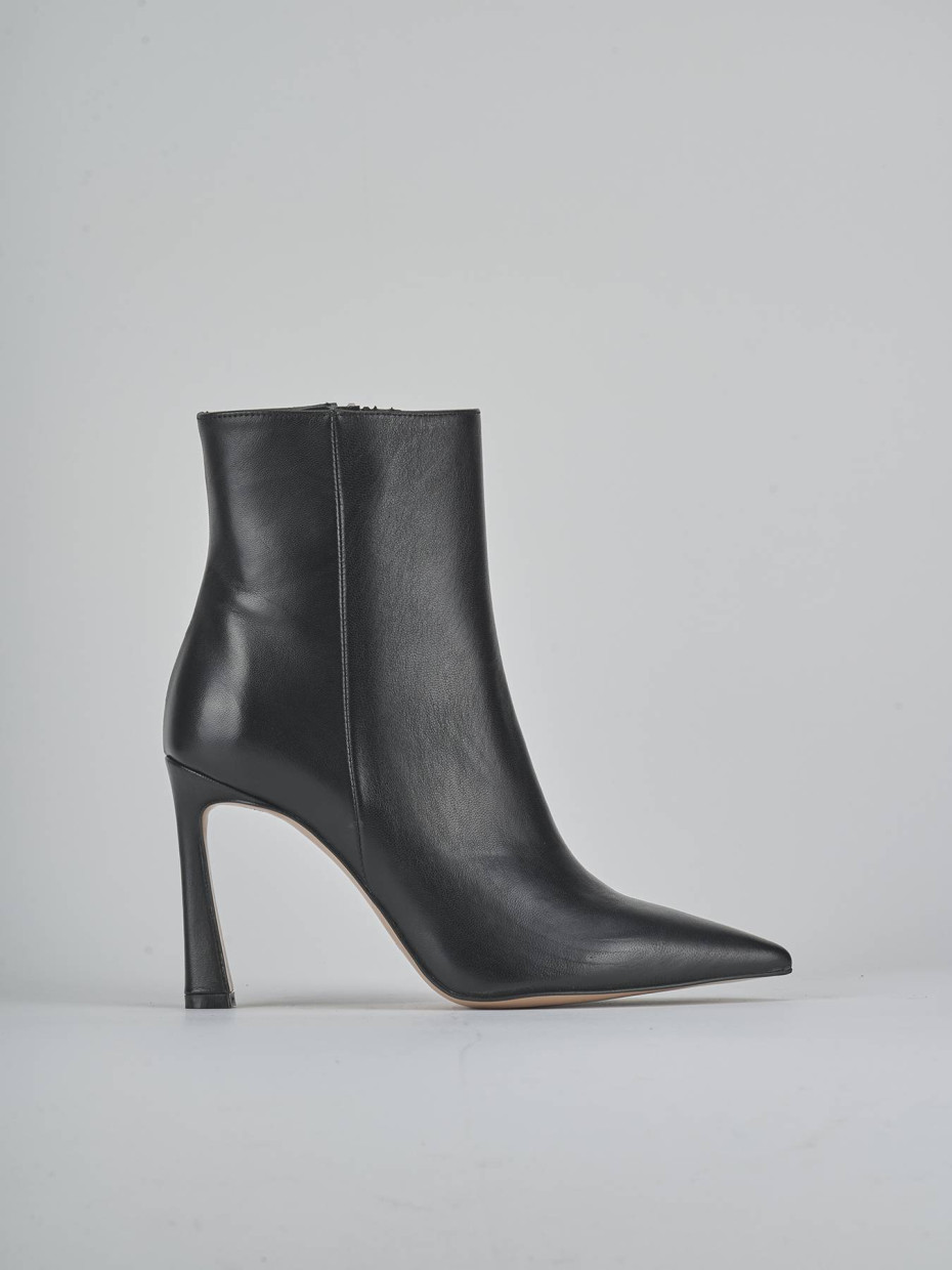 Stivaletti tacco 9cm pelle nero