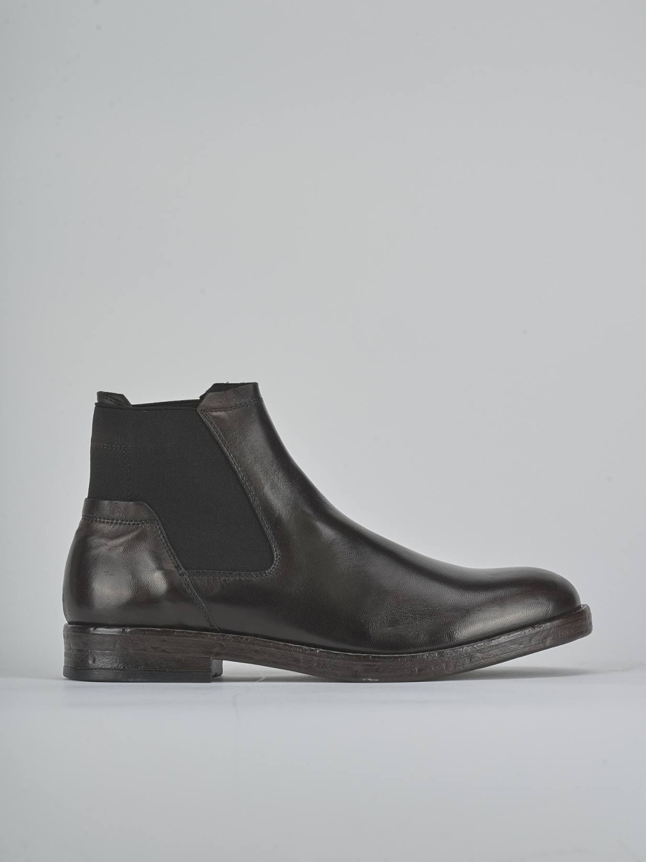 Botines marrón oscuro cuero