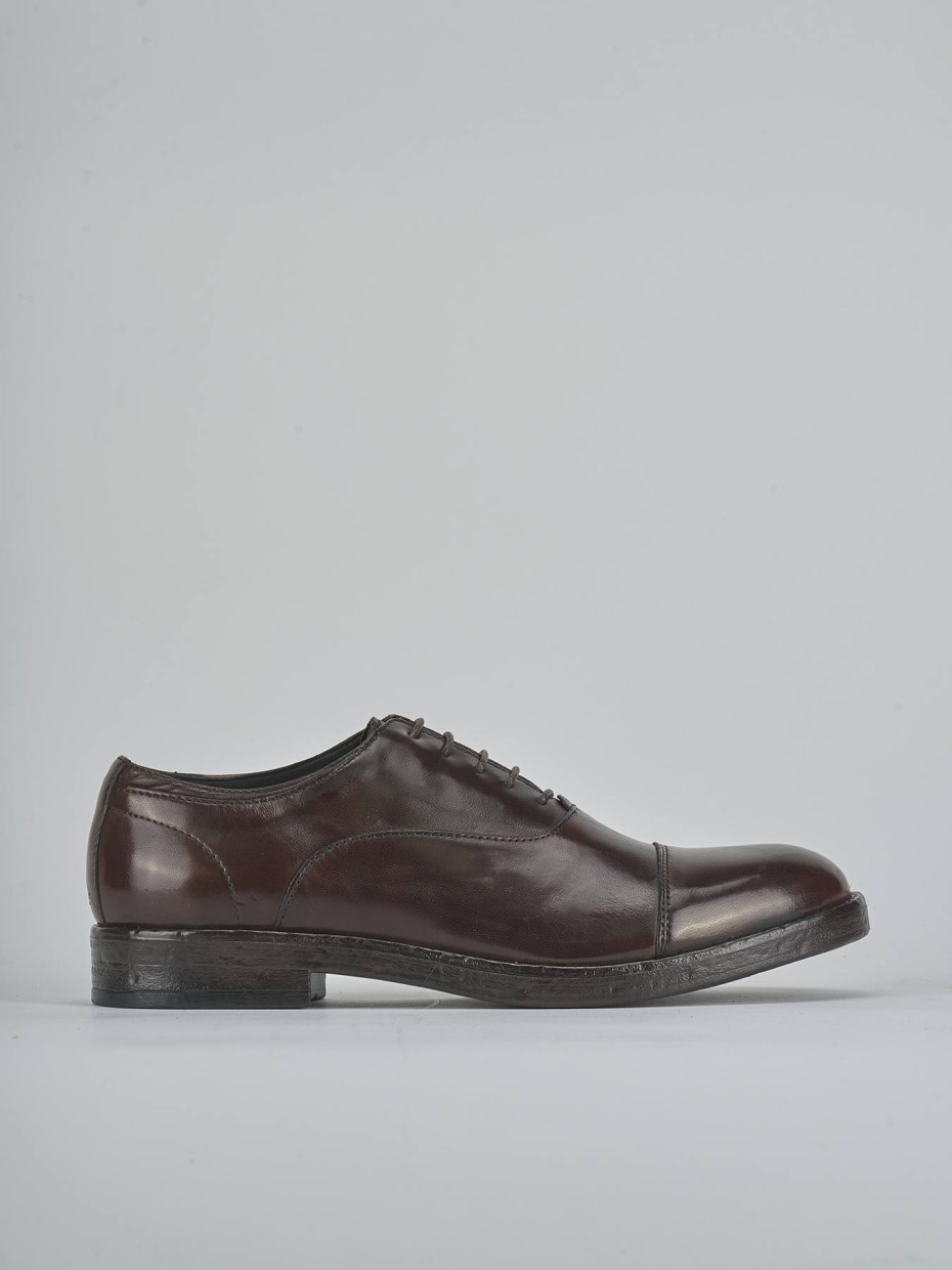 Zapatos de cordones marrón cuero