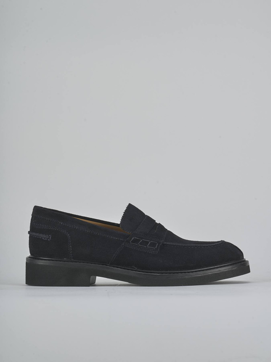 Mocasines azul ante