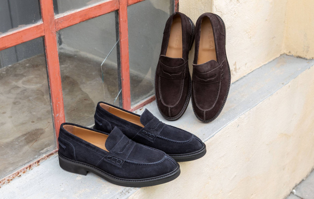 Mocasines marrón oscuro ante