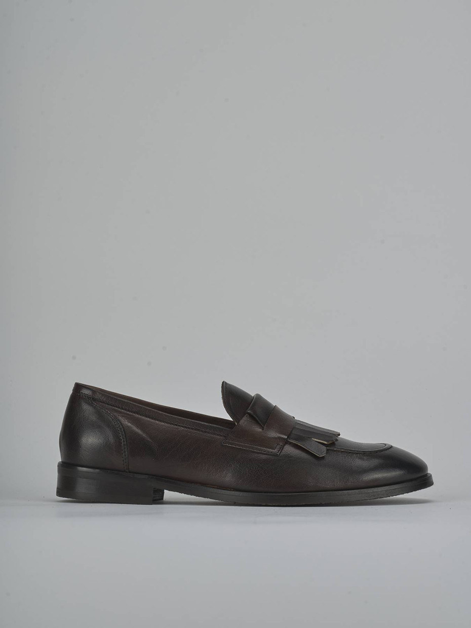 Mocasines marrón oscuro cuero