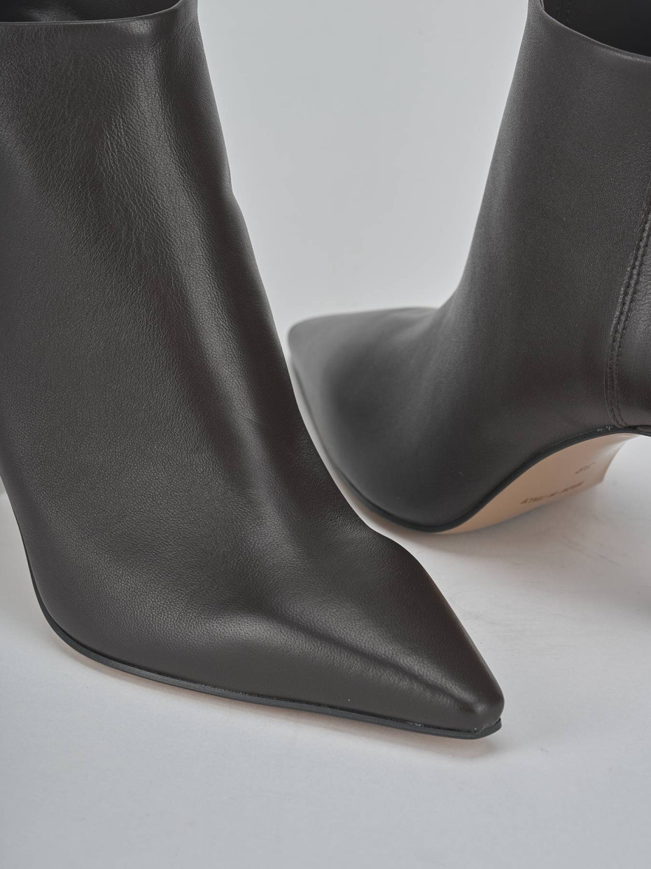 Stivaletti tacco 8cm pelle testa