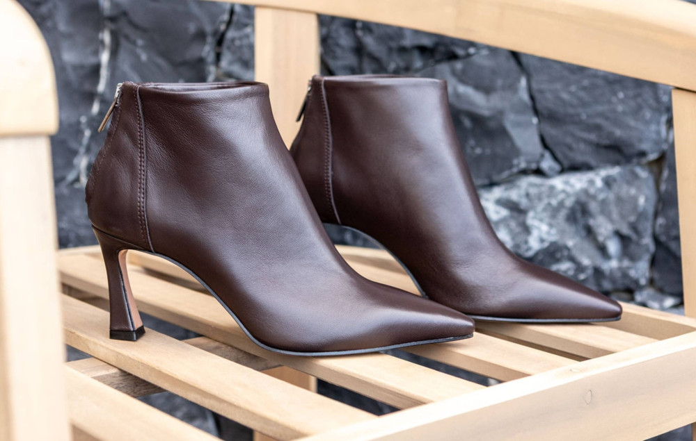Stivaletti tacco 8cm pelle testa