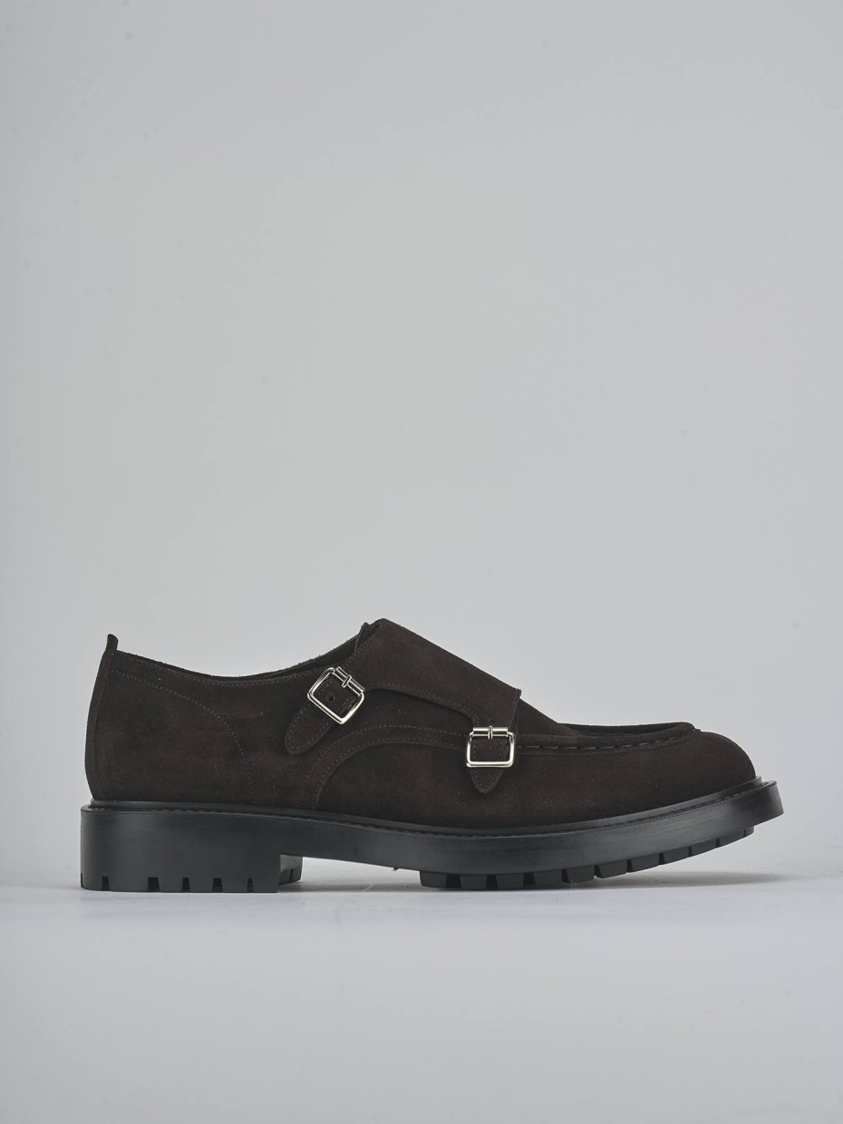 Zapatos de cordones marrón oscuro ante