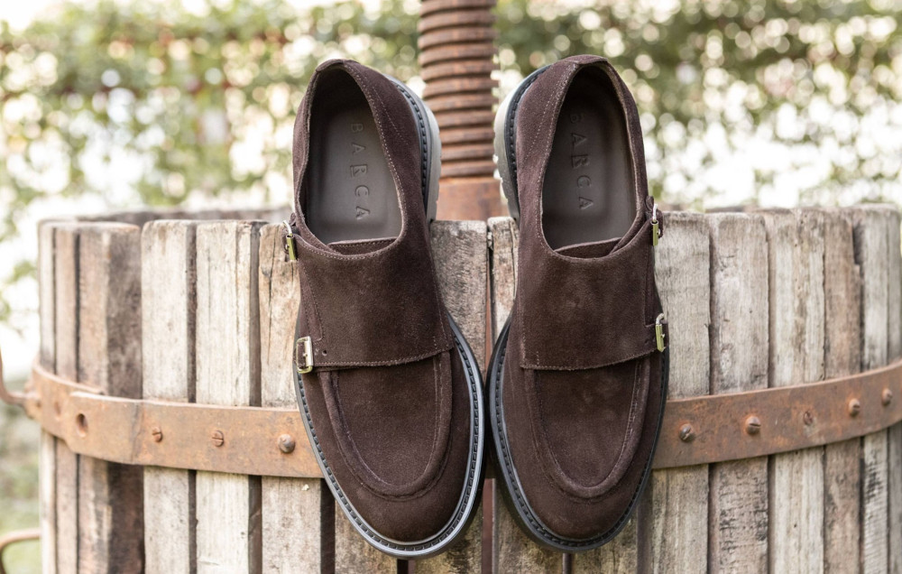 Zapatos de cordones marrón oscuro ante