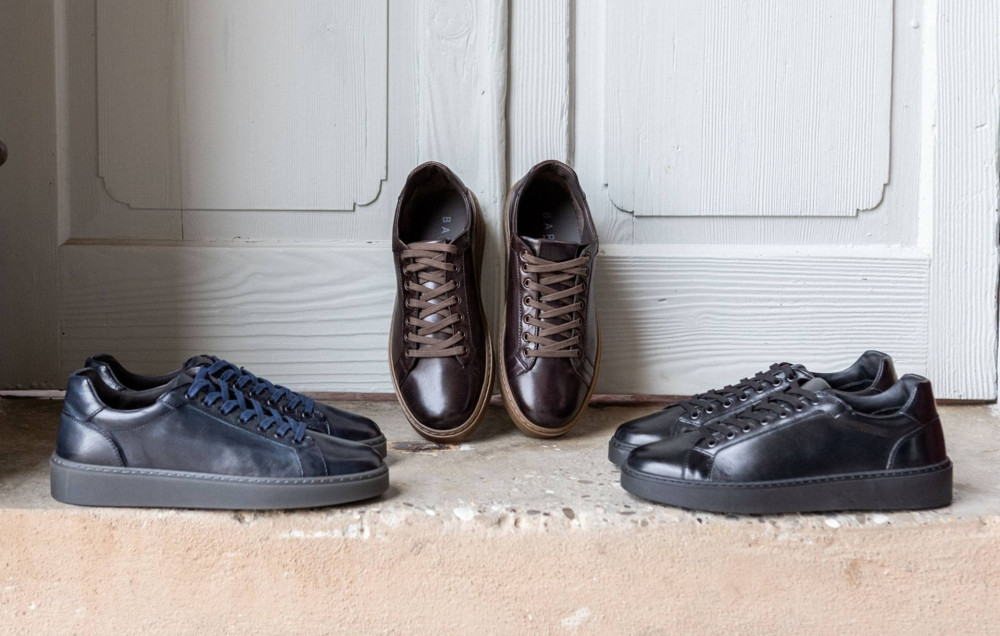 Sneakers black leather