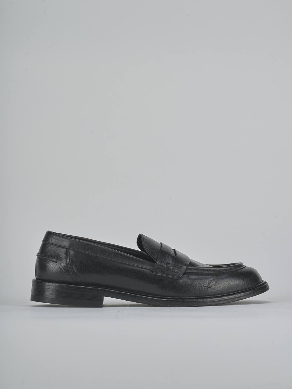 Loafers black leather