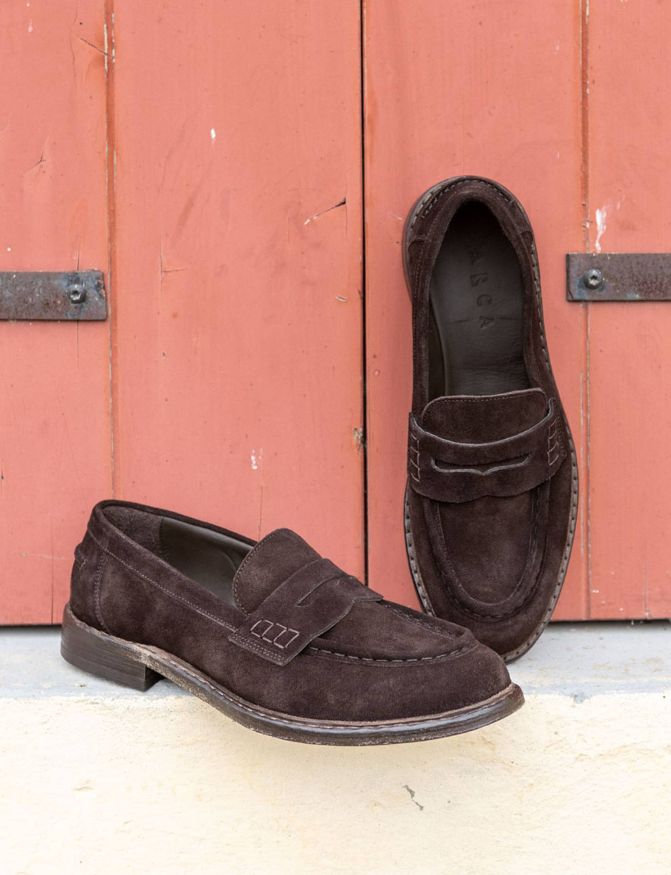 Mocasines marrón oscuro ante