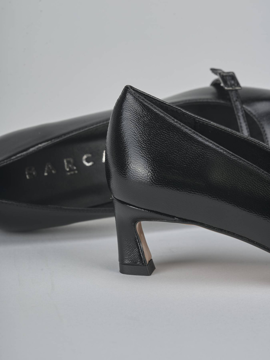 Zapatos de salón tacón 5 cm negro charol