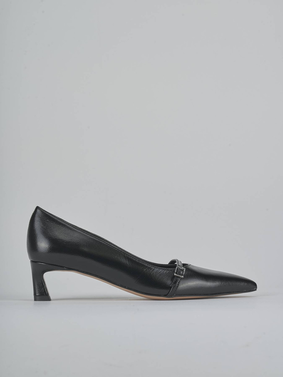 Zapatos de salón tacón 5 cm negro charol