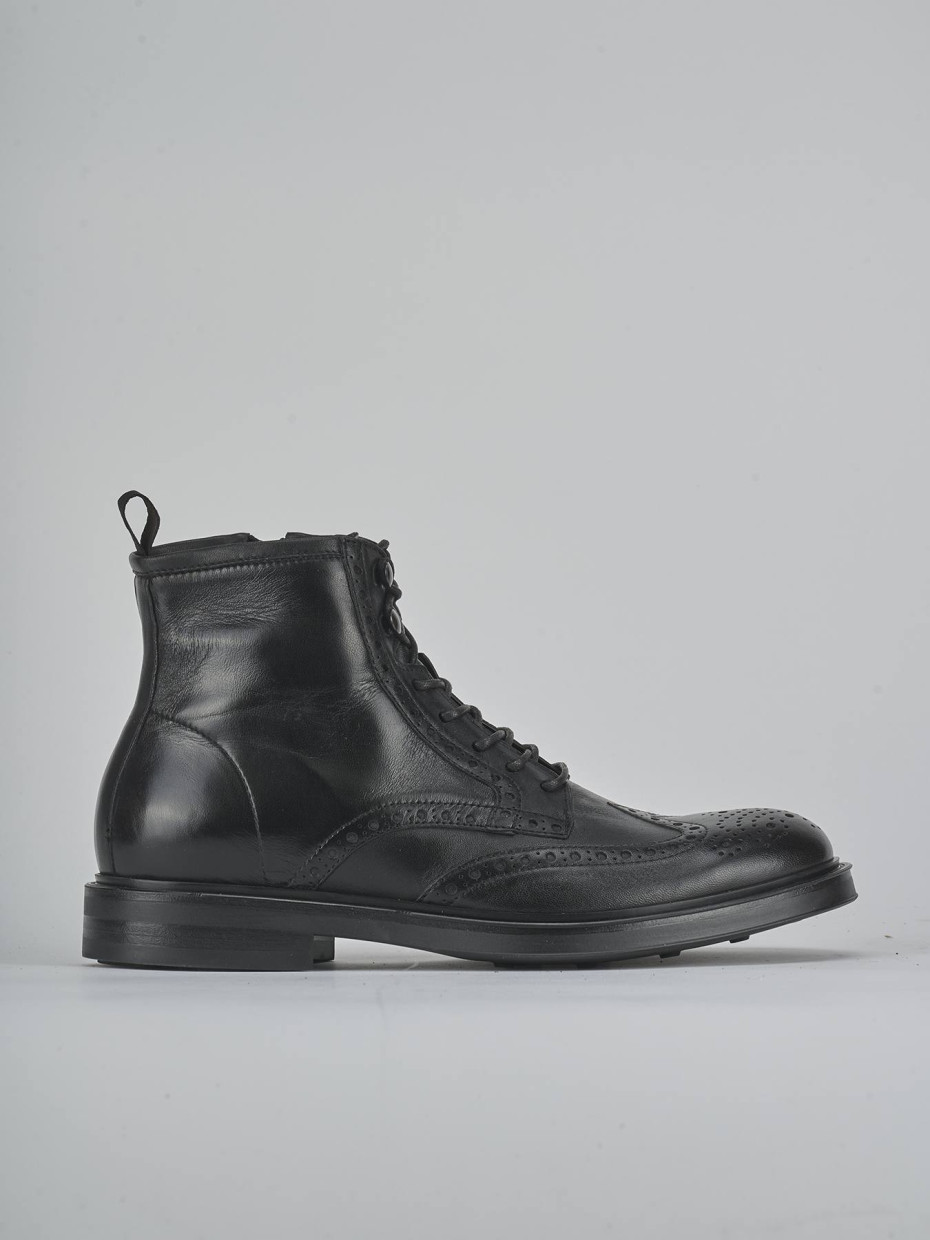 Botas militares negro cuero