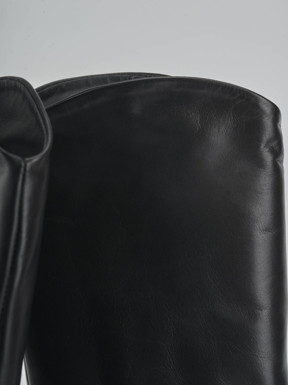 Stivali tacco 10cm pelle nero