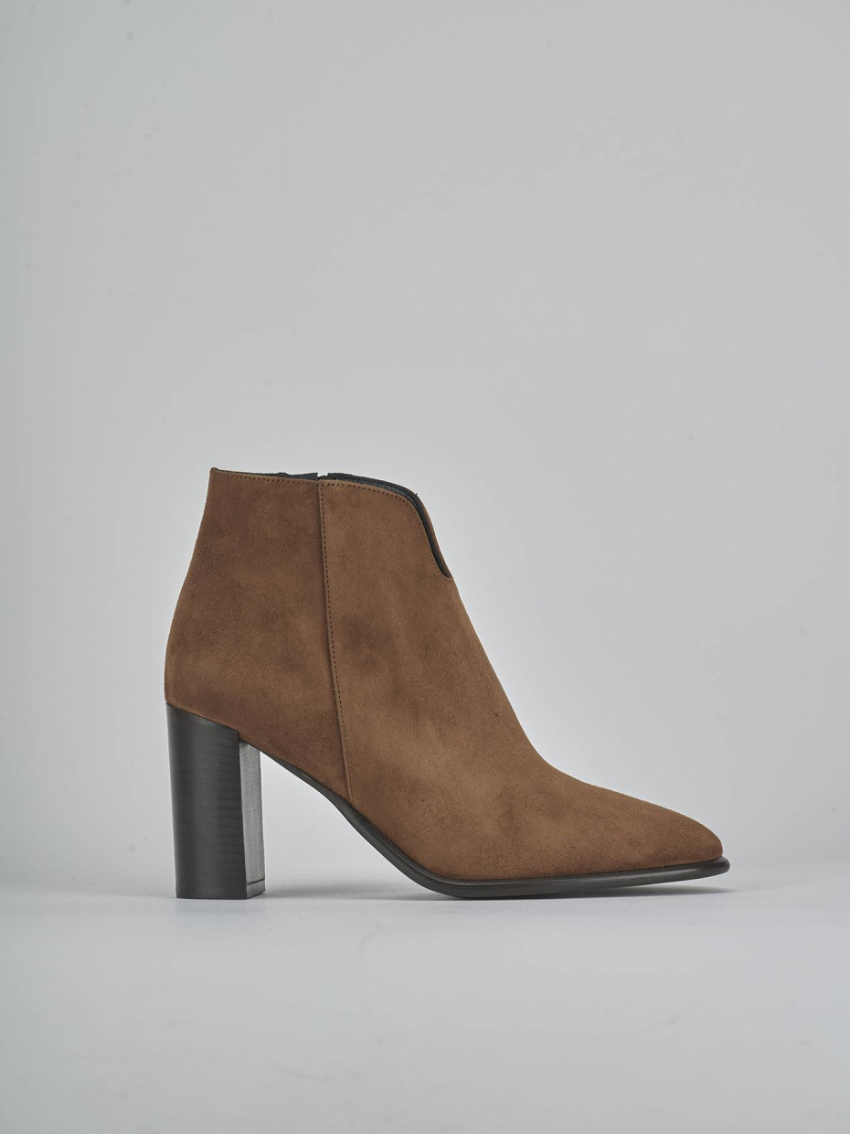Stivaletti tacco 9cm camoscio testa