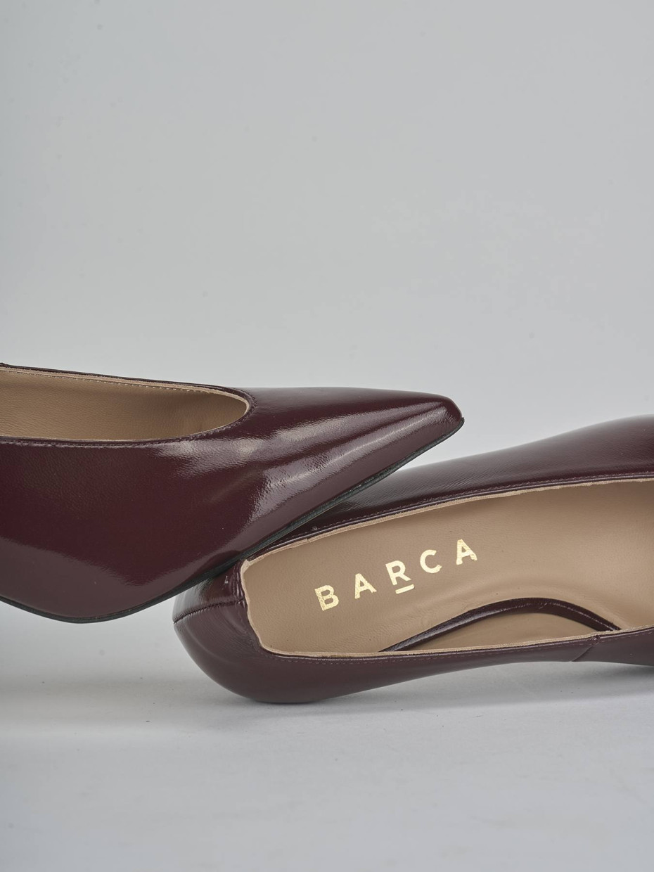 Décolleté tacco 5cm vernice bordo'