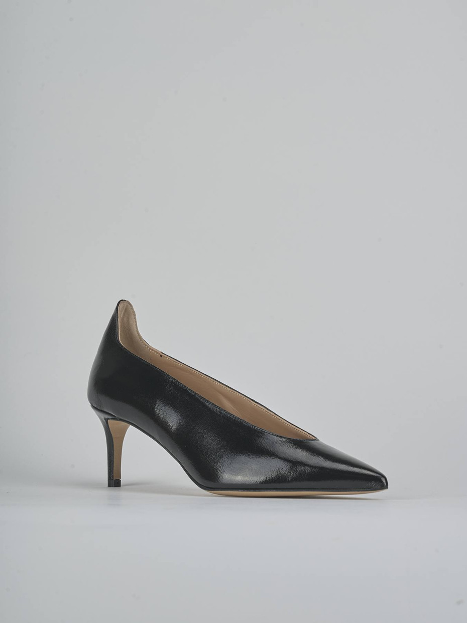 Zapatos de salón tacón 5 cm negro charol