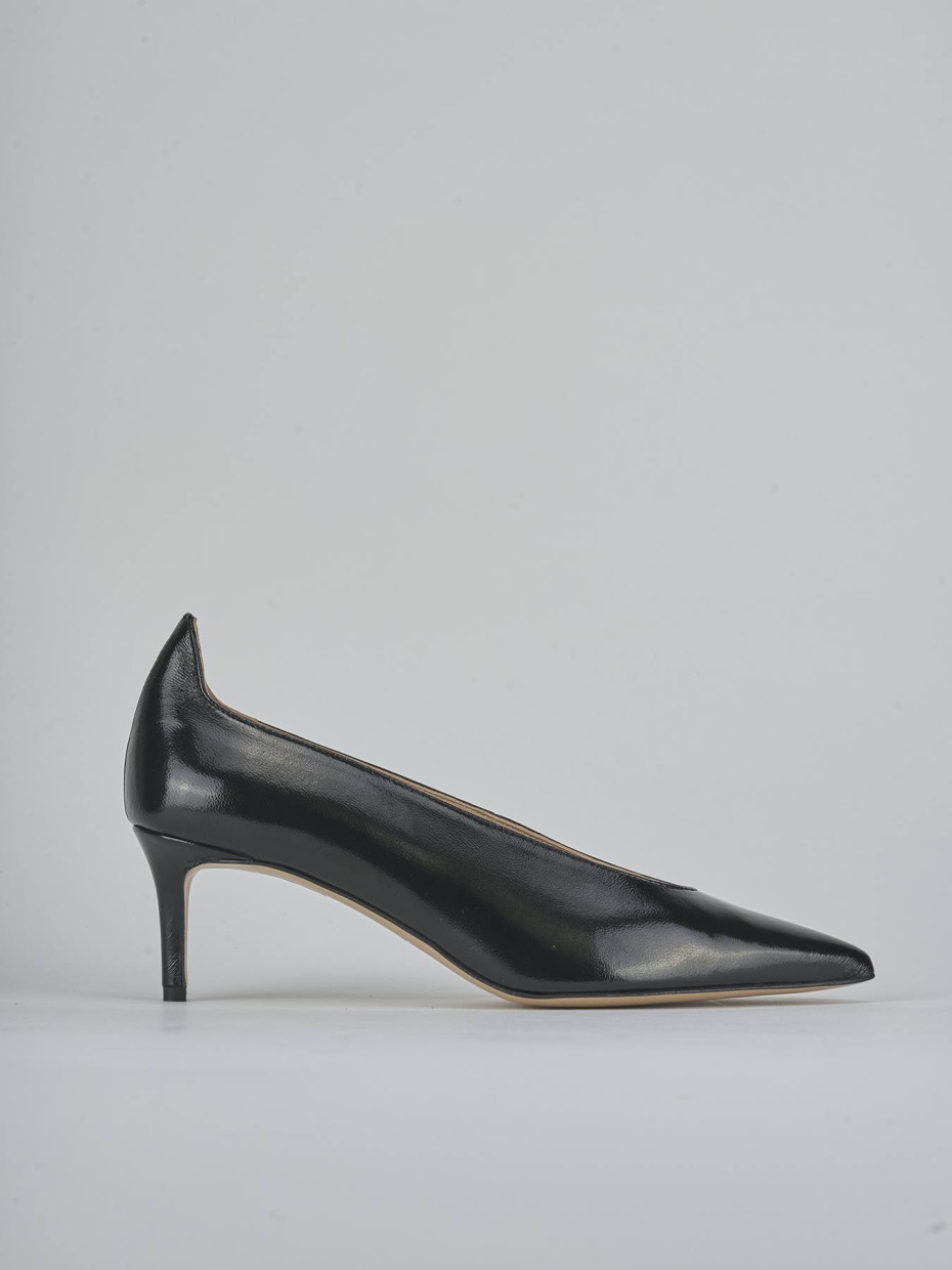 Zapatos de salón tacón 5 cm negro charol
