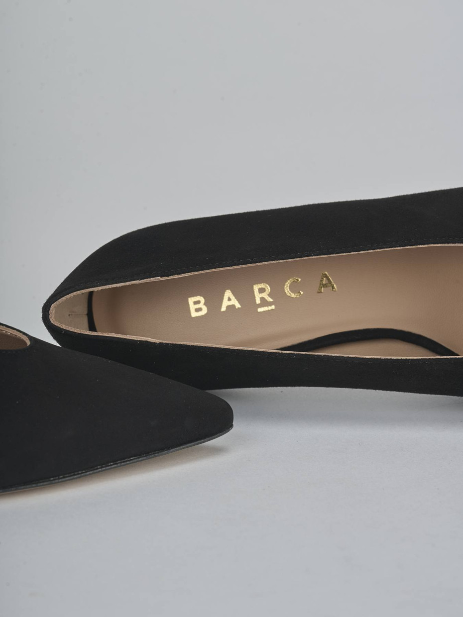 Pumps heel 5 cm black suede