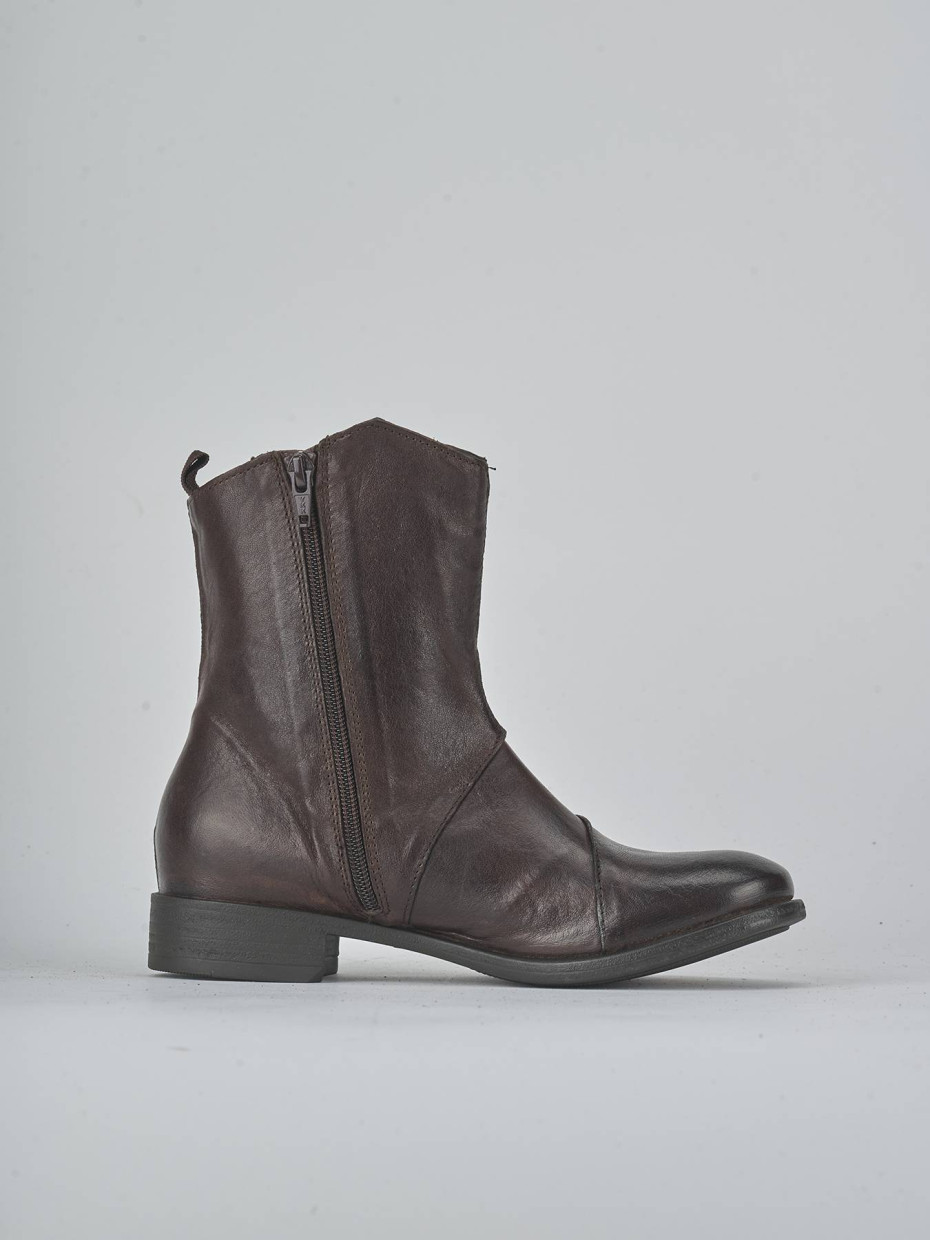 Stivaletti tacco 2cm pelle testa
