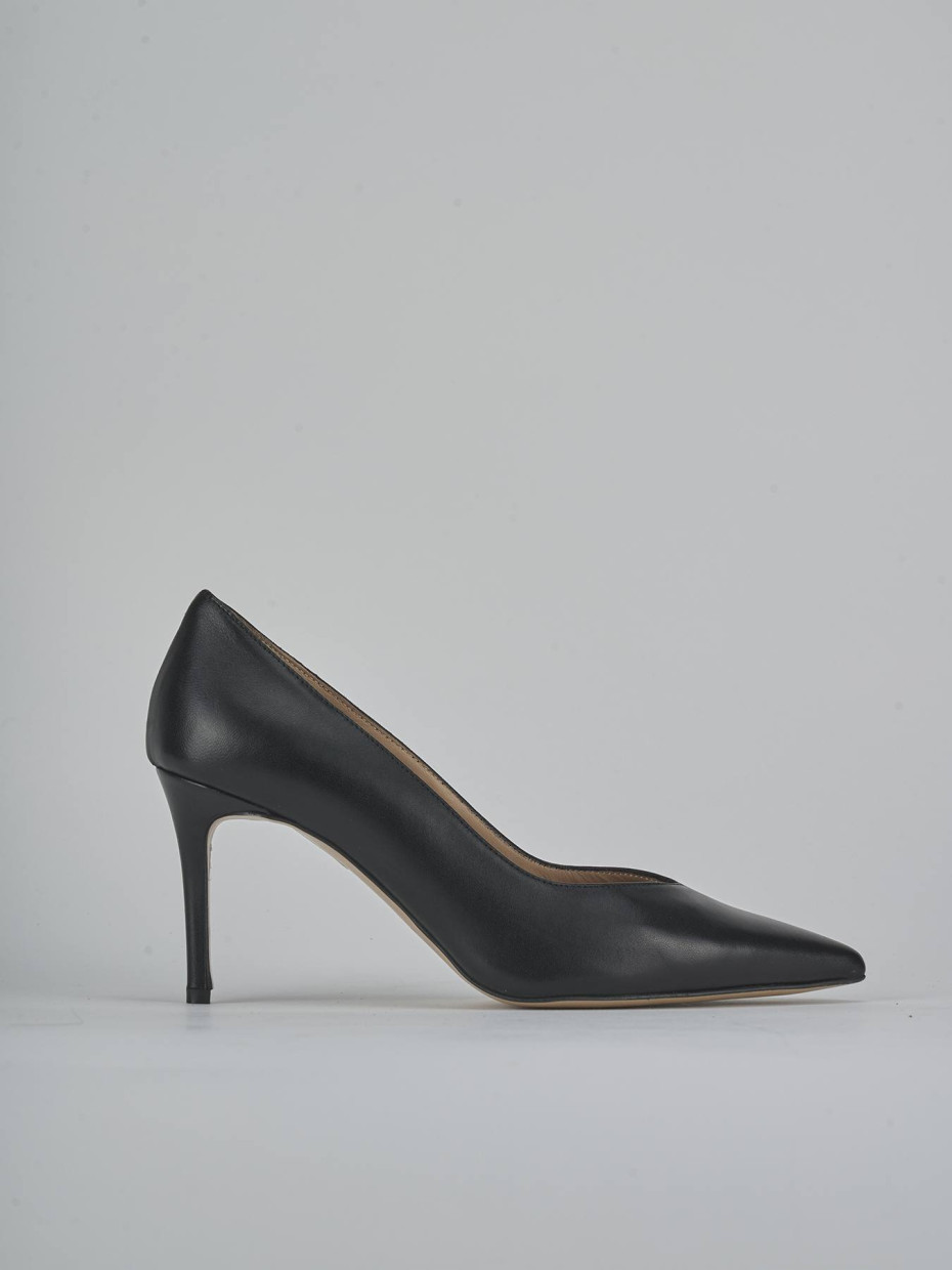 Pumps heel 7 cm black leather