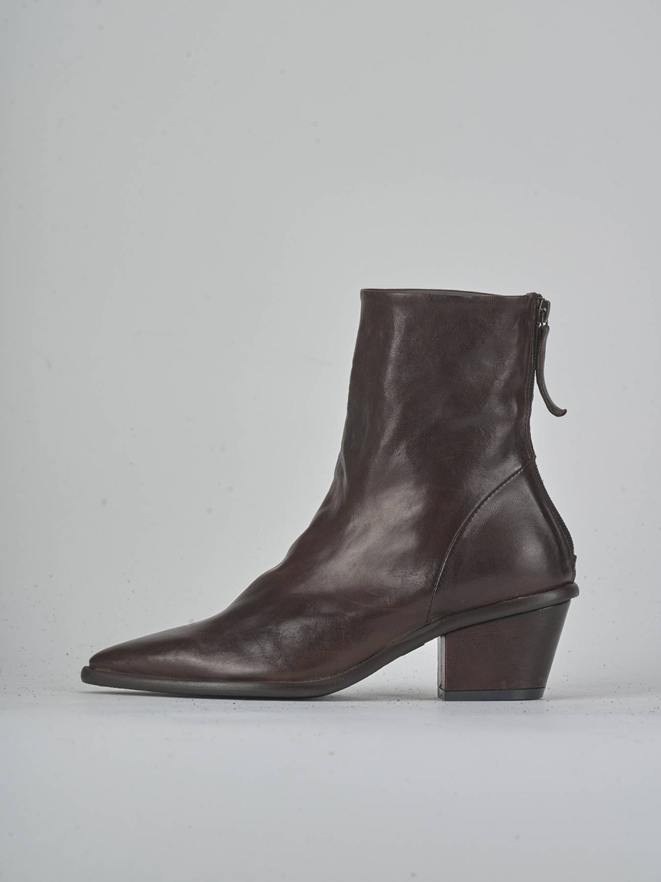 Stivaletti tacco 6cm pelle testa