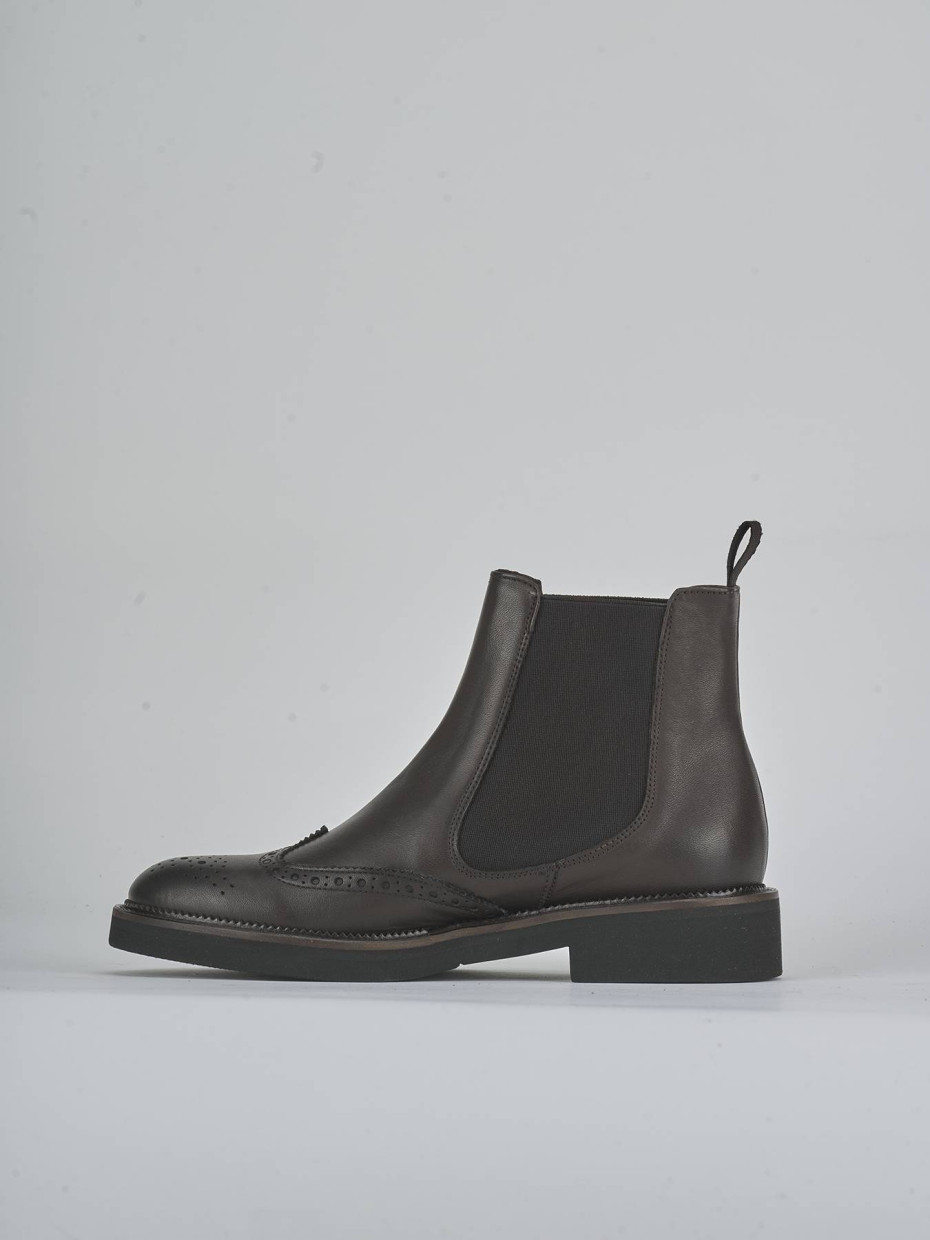 Stivaletti tacco 2cm pelle testa