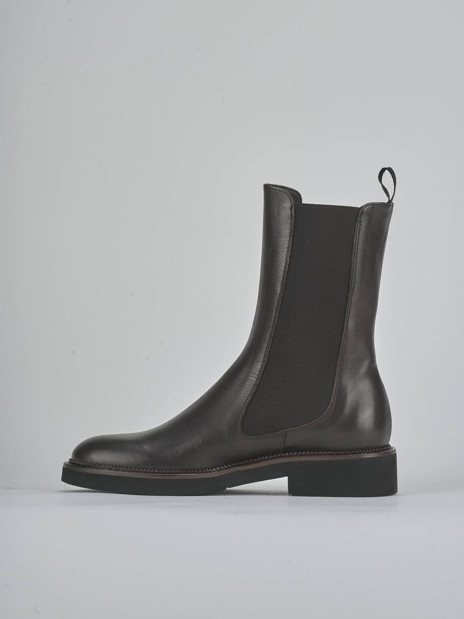Stivaletti tacco 2cm pelle testa