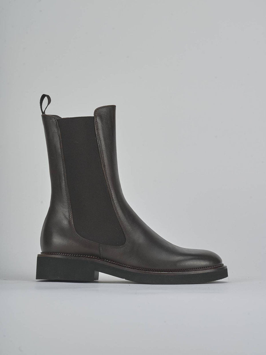 Stivaletti tacco 2cm pelle testa