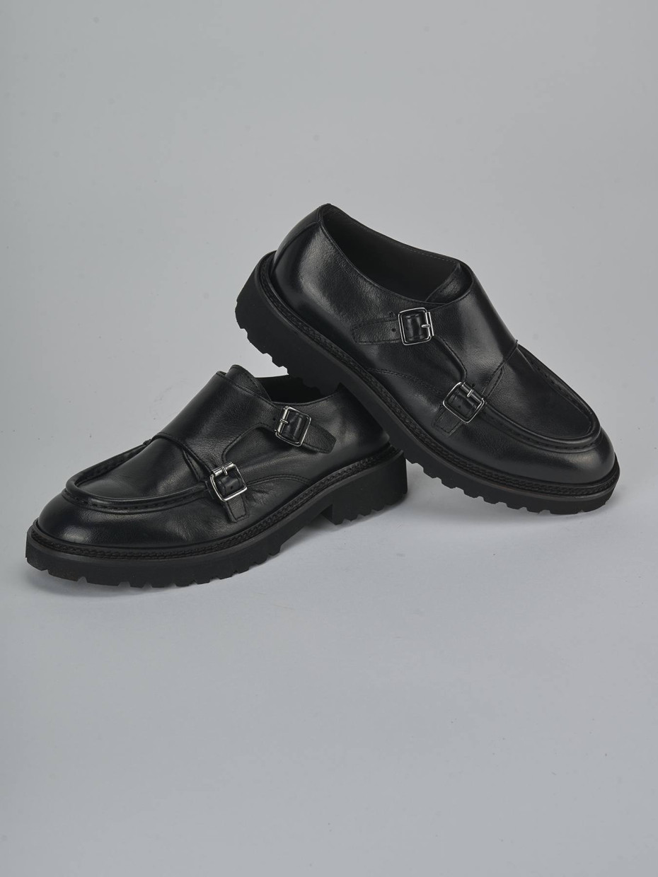 Stringate tacco 2cm pelle nero