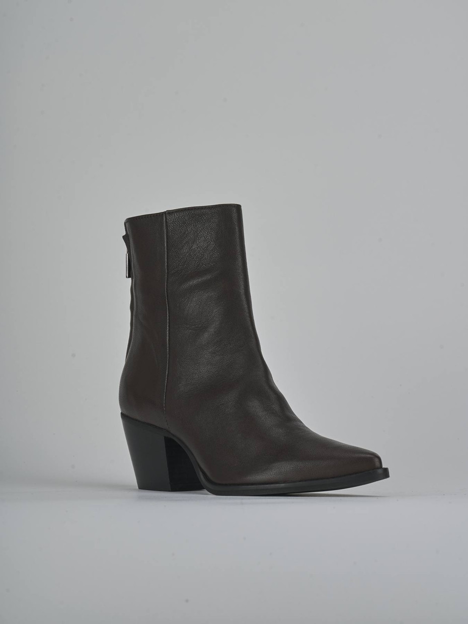 Stivaletti tacco 6cm pelle testa