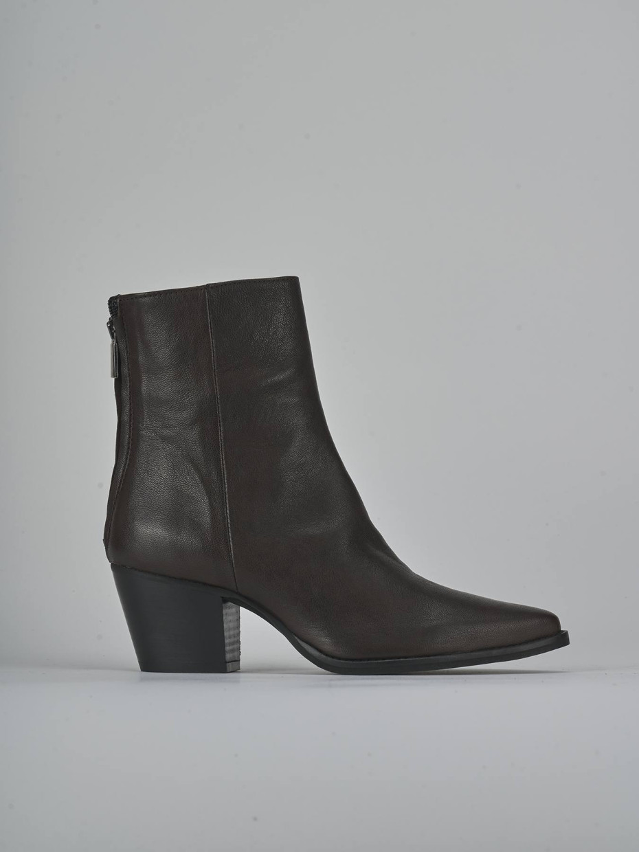 Stivaletti tacco 6cm pelle testa