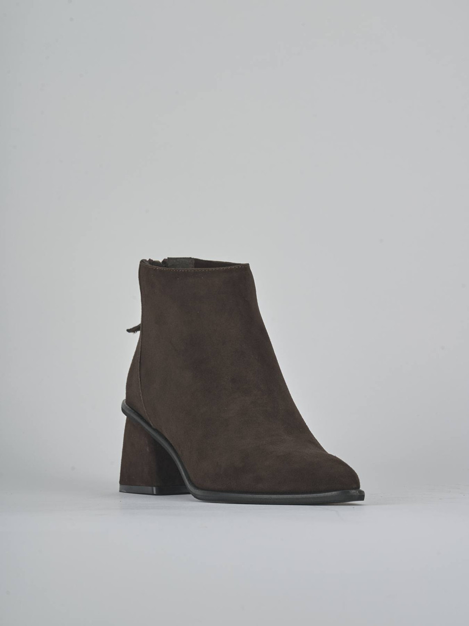 Stivaletti tacco 6cm camoscio testa