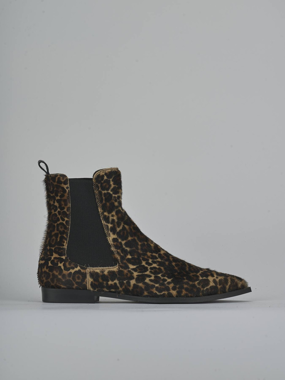 Low heel ankle boots heel 2 cm multicolor horsy