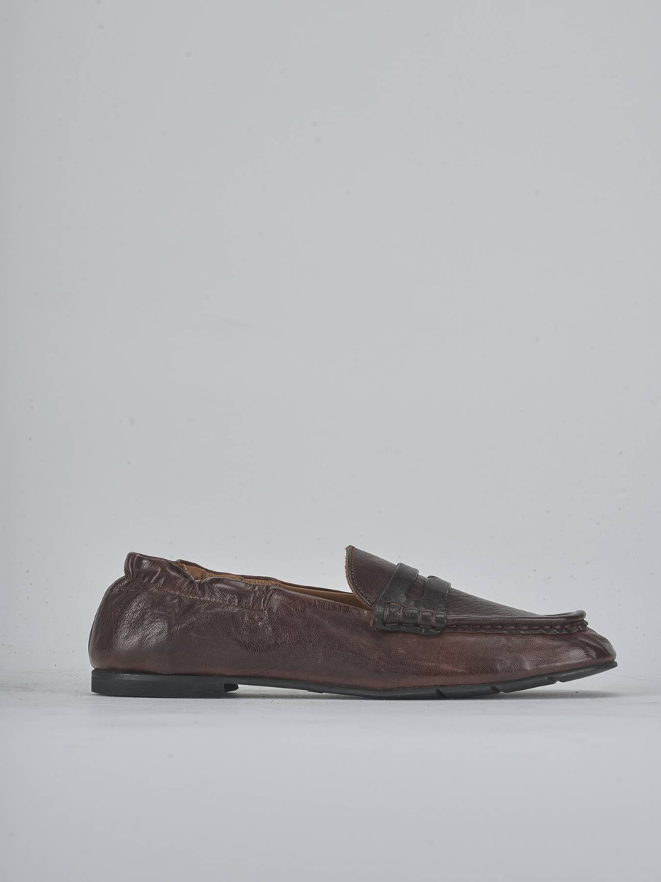 Mocassini tacco 2cm pelle testa