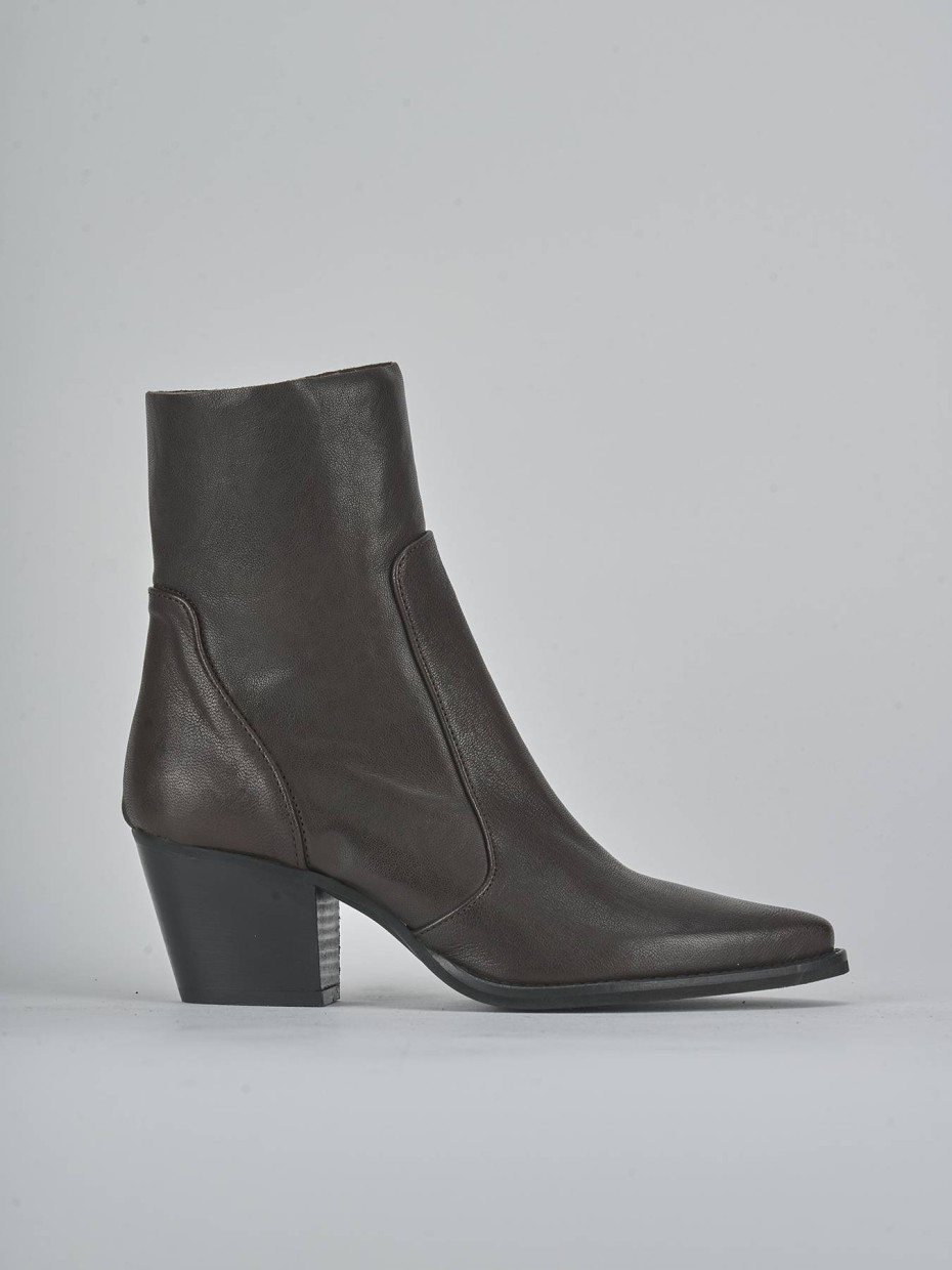 Stivaletti tacco 7cm pelle testa