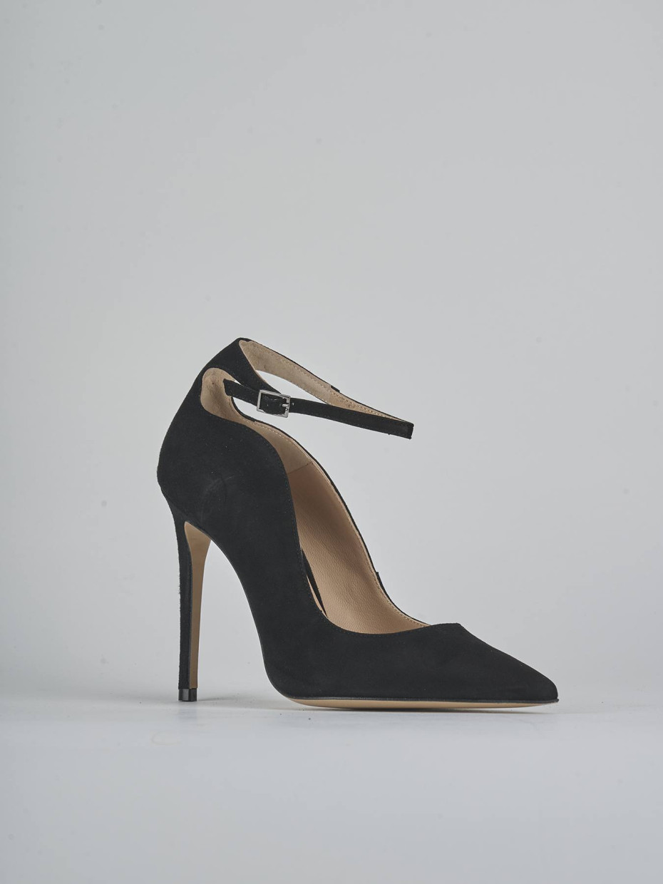 Décolleté tacco 10cm camoscio nero