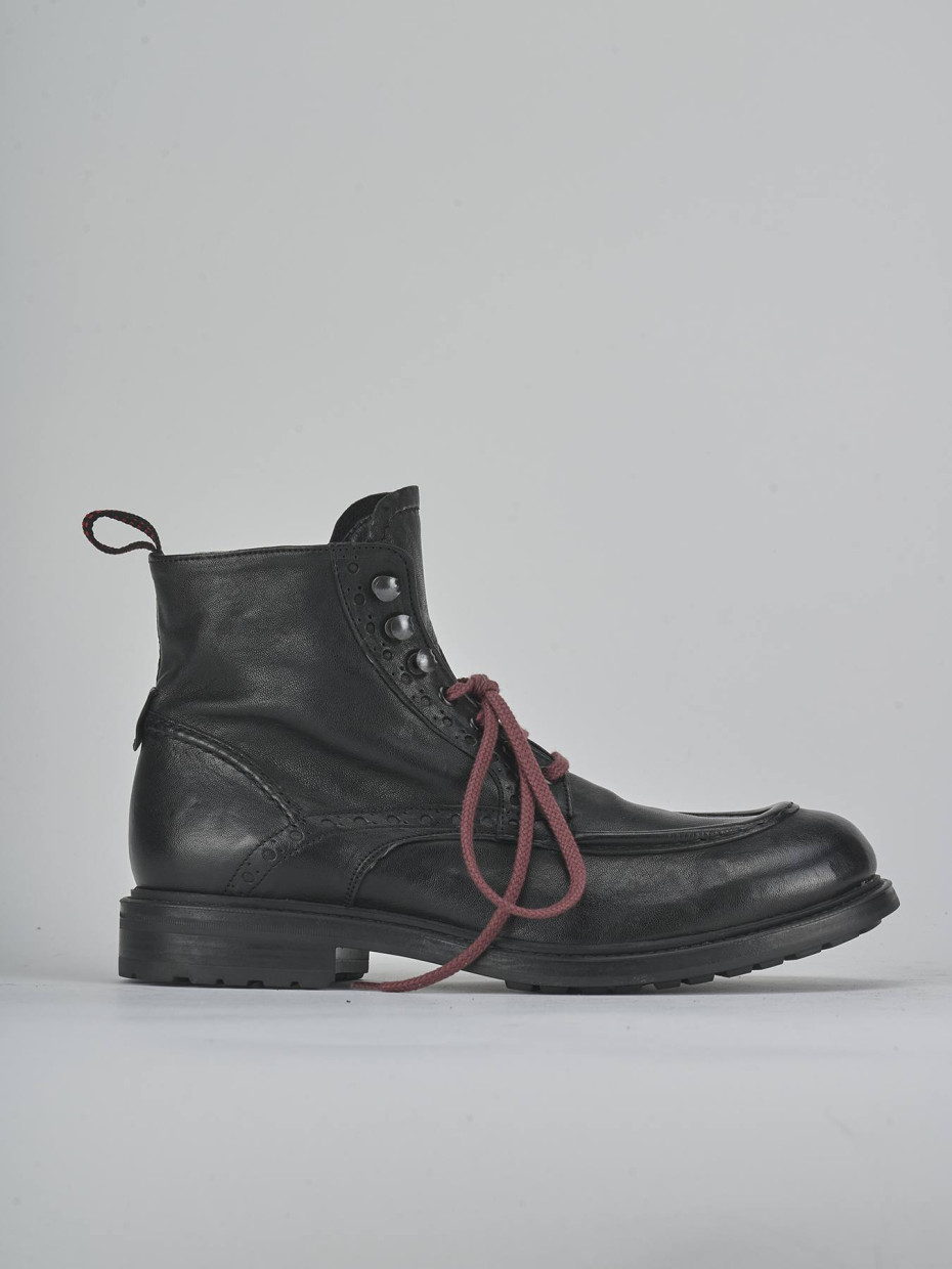 Botas militares negro cuero