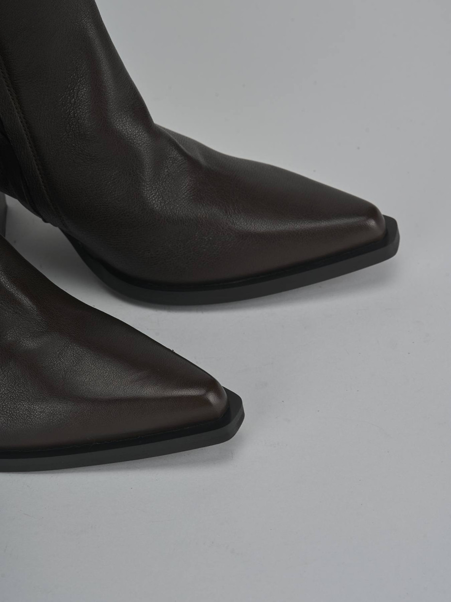 Stivali tacco 8cm pelle testa