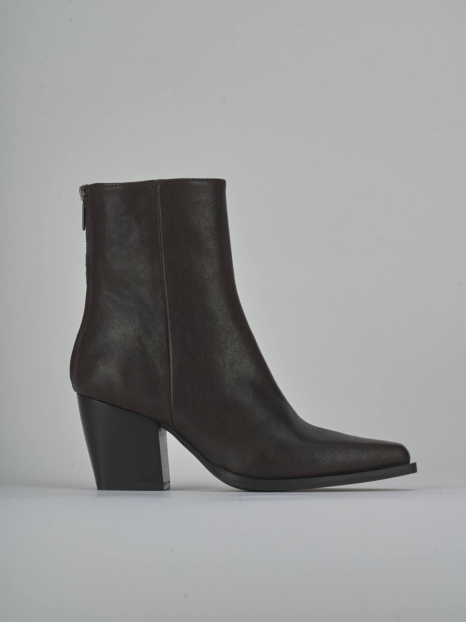 Stivaletti tacco 8cm pelle testa