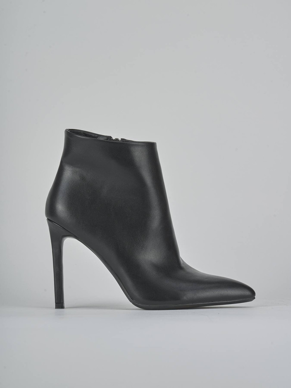 Botines de tacón alto tacón 11 cm negro pelle sostenibile