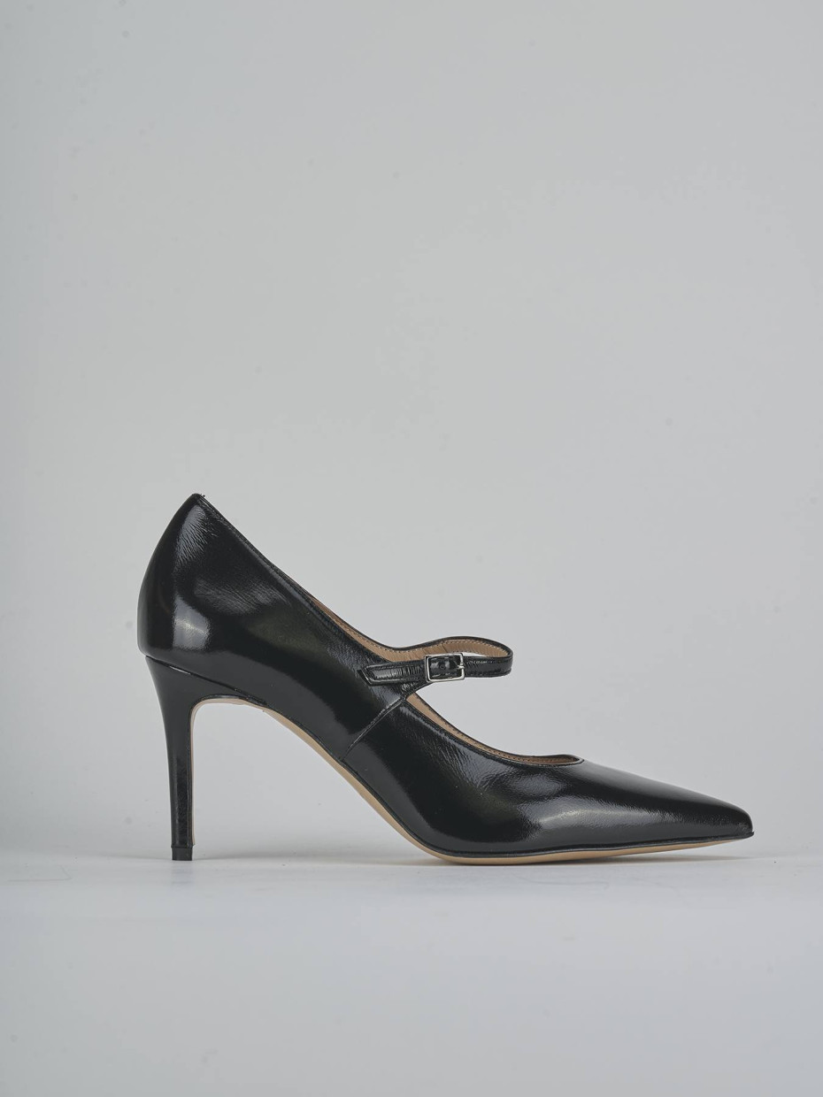 Zapatos de salón tacón 7 cm negro charol