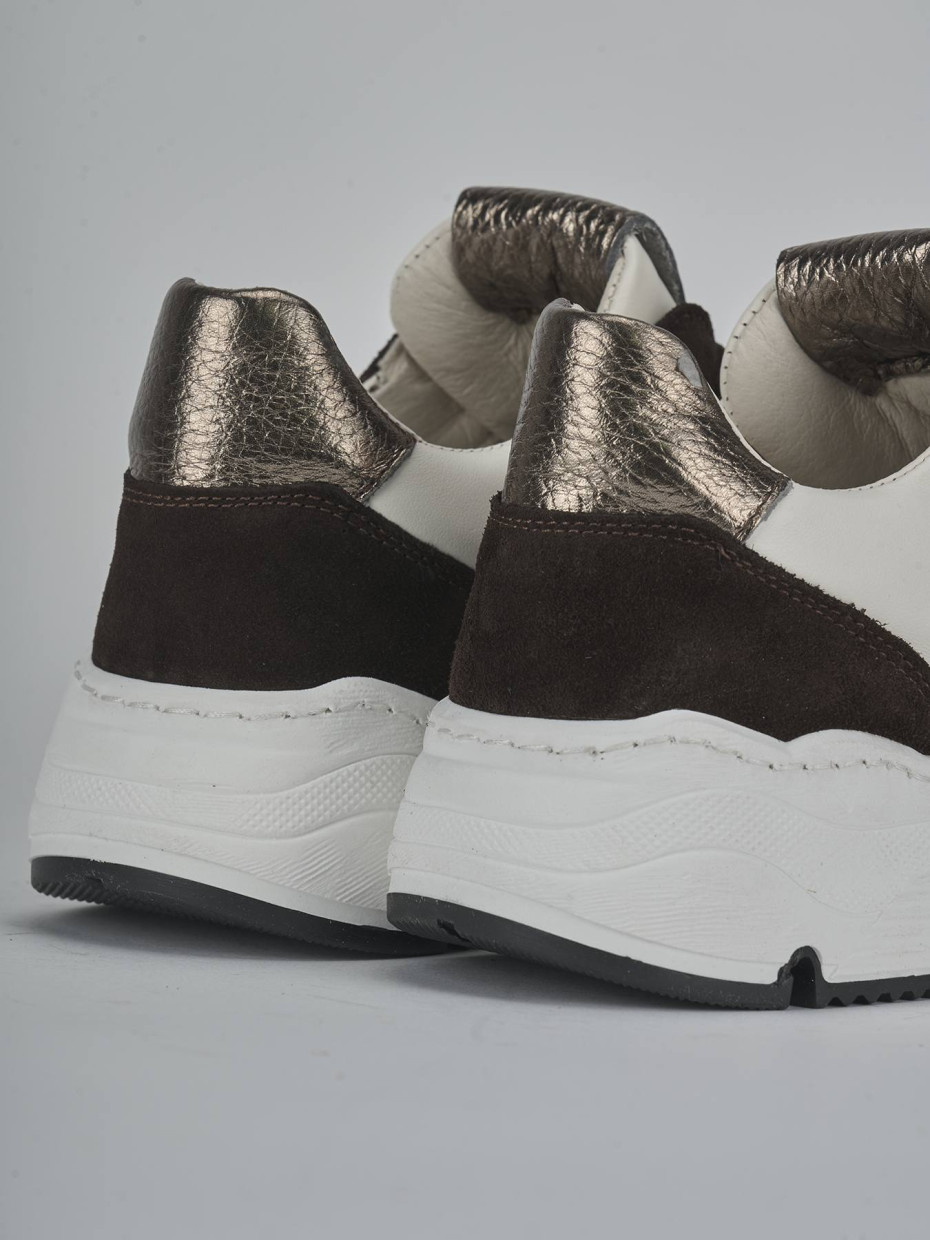 Zapatillas deportivas blanco cuero