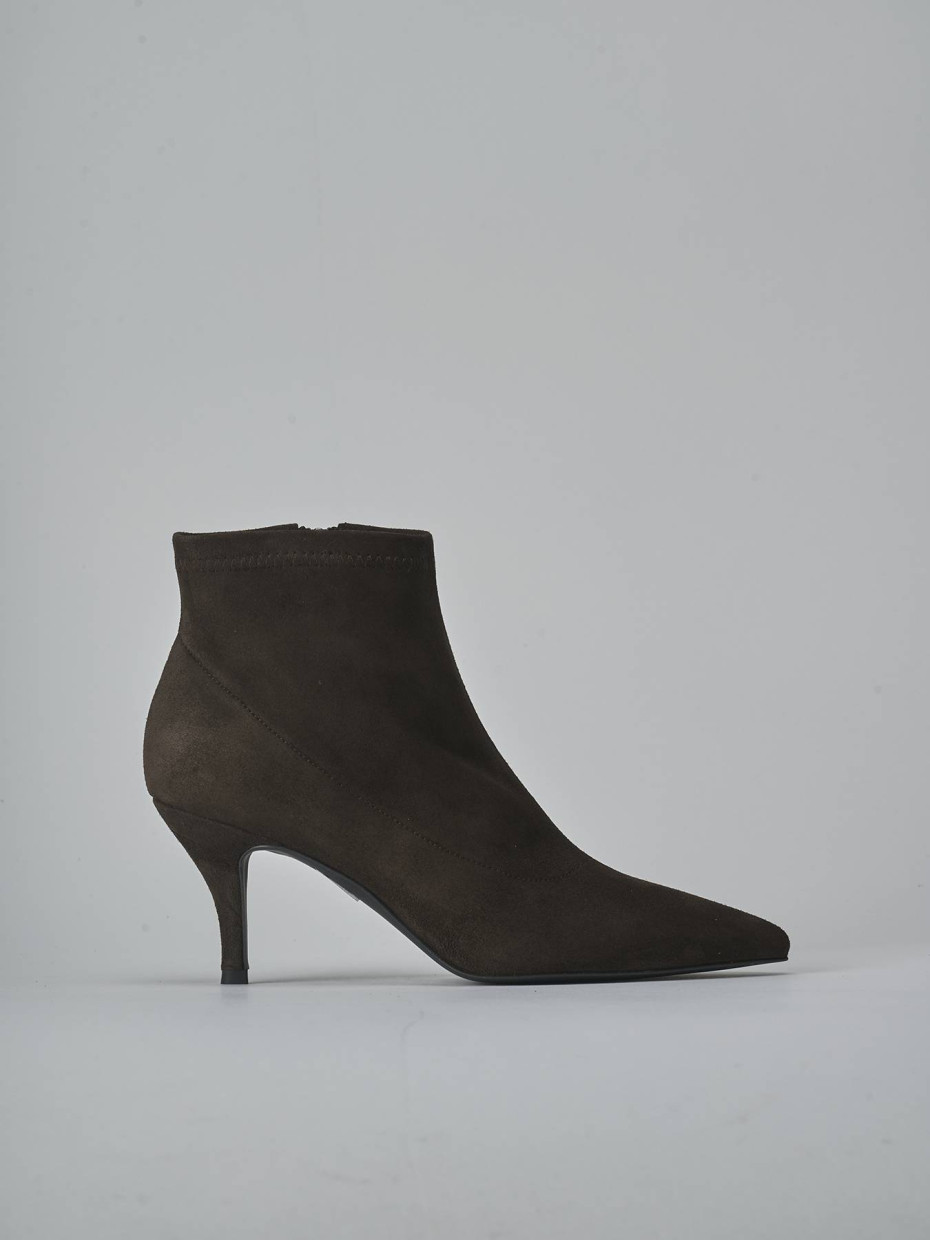 Stivaletti tacco 7cm camoscio testa
